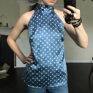& other stories SATIN TOP POLKA DOT SILKY